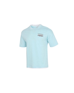 Футболка мужская небесно-голубая, голубой Puma