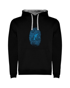 Худи Biker Fingerprint Two-Colour, черный Kruskis