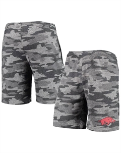 Мужские шорты Угольно-серый Arkansas Razorbacks Camo Backup Terry Jam Lounge Shorts Concepts sport