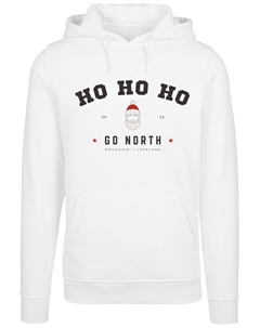 Пуловер Hoodie Ho Ho Ho Santa Claus Weihnachten, белый F4nt4stic