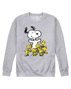 Мужской свитшот с рисунком Peanuts Snoopy Woodstock Dance Party Licensed character