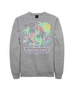 Мужской свитшот с поздравительной открыткой и групповым изображением Marvel Avengers Licensed character