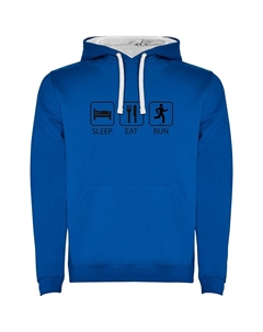 Худи Sleep Eat And Run Two-Colour, синий Kruskis