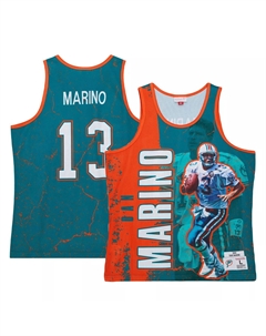 Мужская майка Dan Marino Aqua Miami Dolphins 1990 Player Burst Mitchell and ness