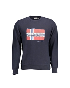 Синий хлопковый мужской свитер Napapijri