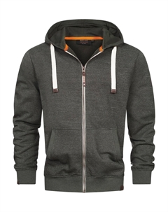 Толстовка с капюшоном на молнии Zip-Up Hoodie Baustian, темно-зеленый Indicode jeans