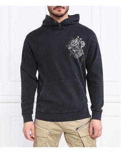 Толстовка Regular Fit с карманом-кенгуру, черный Replay