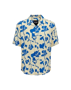 Рубашка в гавайском стиле, светло-голубой Only & sons
