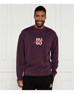Толстовка Dlogonty Relaxed fit, фиолетовый Hugo