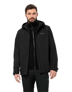 Дождевик 3in1-Funktionsjacke Taubenberg, черный Jack wolfskin