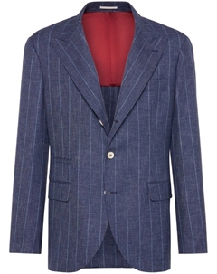 Пиджак из вирджинской шерсти, синий Brunello cucinelli