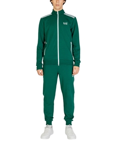 Спортивный костюм мужской с контрастными полосками, зеленый Ea7