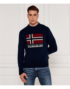 Свитер из шерсти D-Silvretta Regular Fit, темно-синий Napapijri