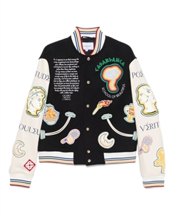 Куртка-бомбер Chenille Patchwork, синий Casablanca