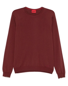 Свитер из натуральной шерсти, красный Hugo