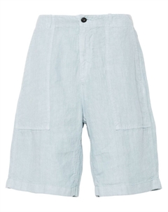 Льняные шорты прямого кроя, синий Eleventy