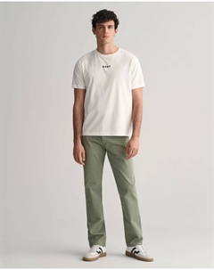 Мужские прямые джинсы классической посадки зеленого цвета Gant