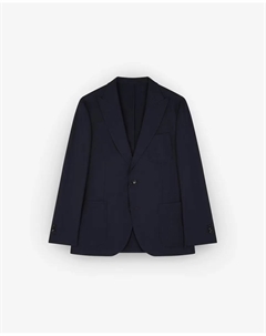 Мужской шерстяной пиджак с воротником с лацканами, синий Scalpers