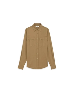 Рубашка мужская коричневая, коричневый Celine