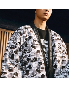 Пуховик мужской, белый A bathing ape®