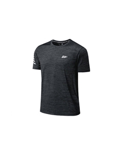 Футболка мужская темно-серая, черный Qiaodan