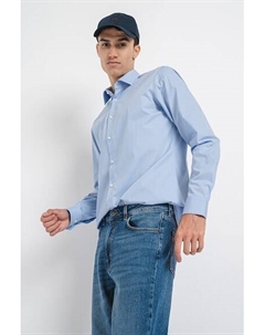 Рубашка Valerio из хлопка с заостренным воротником, пастельно-синий Hugo