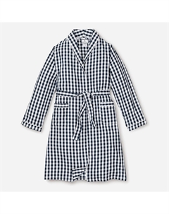 Мужской халат в клетку, синий Petite plume