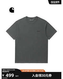 Футболка мужская с вышитым логотипом, розовый Carhartt wip