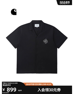 Рубашка мужская с буквенным узором и вышивкой, синий Carhartt wip