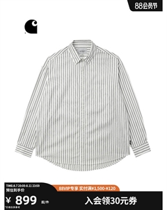 Рубашка в полоску, синий / белый Carhartt wip