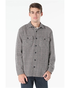 Рубашка с баской и пришитыми карманами, черный Colin's