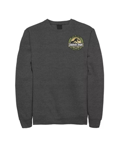 Мужской флисовый пуловер с карманной нашивкой и логотипом Jurassic Park Staff Licensed character