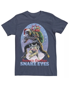 Мужские костюмы G.I. Футболка Joe Christmas Snake Eyes Season's Greetings Licensed character