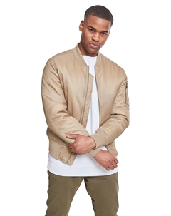 Бомбер без рисунка, коричневый Urban classics