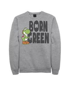 Мужская зеленая толстовка ко Дню Святого Патрика Nintendo Super Mario Born Licensed character