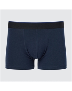 Трусы-боксеры хлопковые с низкой посадкой, темно-синий Uniqlo
