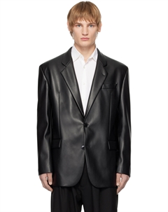 Блейзер из искусственной кожи с вентиляцией Hugo