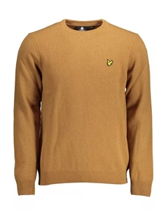Коричневый шерстяной мужской свитер Lyle & scott