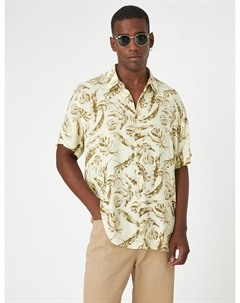 Повседневная рубашка Comfort fit Button Up Shirt, кремовый Koton