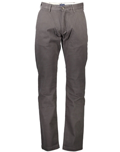 Серые хлопковые мужские брюки Gant