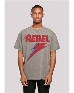 Футболка "David Bowie Oversize T-Shirt", принт, цвет Asphalt F4nt4stic