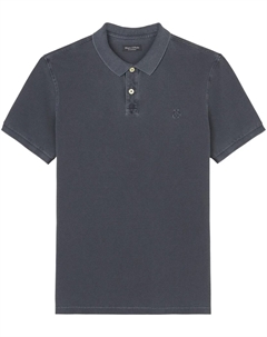 Рубашка-поло с изящной вышивкой логотипа, цвет морской волны Marc o'polo