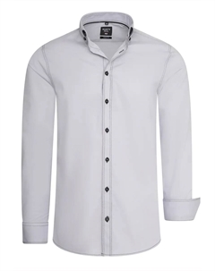 Рубашка с длинными рукавами и тонкой контрастной строчкой, серый Rusty neal