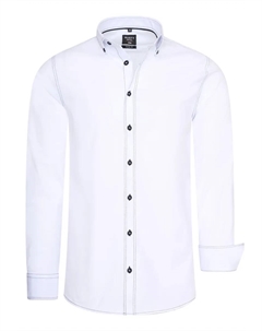 Рубашка с длинными рукавами и тонкой контрастной строчкой, белый Rusty neal