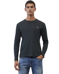 Рубашка с длинными рукавами и изящным логотипом спереди, цвет Dark Night Marc o'polo