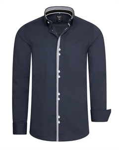 Рубашка с длинными рукавами и модной застежкой на две пуговицы, синий Rusty neal