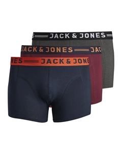 Боксеры PlusSize "JACLICHFIELD TRUNKS NOOS 3 PACK PLS" (упаковка, 3 шт.), цвет Burgundy Jack & jones