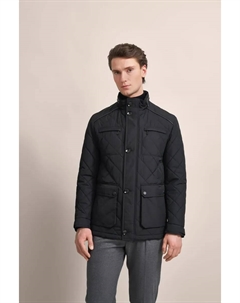 Длинная куртка, без капюшона, с ромбовидной стежкой, черный Bugatti