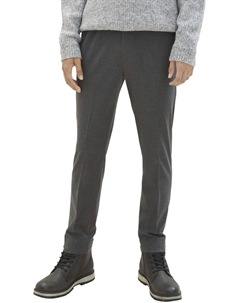 Джинсовые брюки-чиносы с заглаженными складками Denim, серый Tom tailor