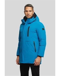 Дождевик, с капюшоном, с воротником-стойкой, бирюзовый Bugatti